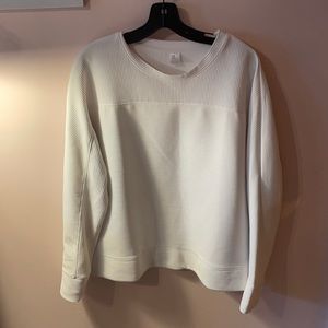 🍧White ribbed sweatshirt